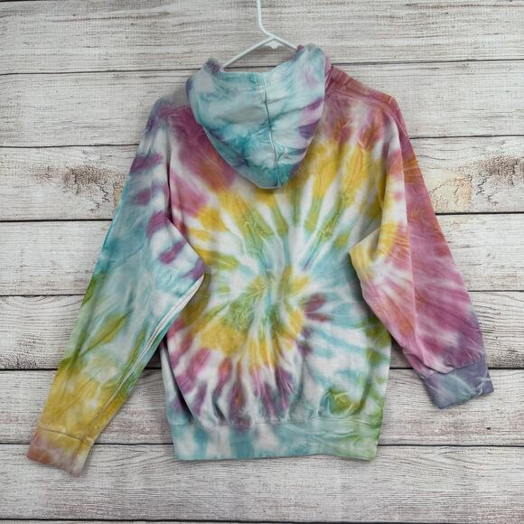 Destinations USA Bad Bunny Rainbow Tie Dye Hoodie Sweatshirt Adult S Multicolor - Picture 2 of 12